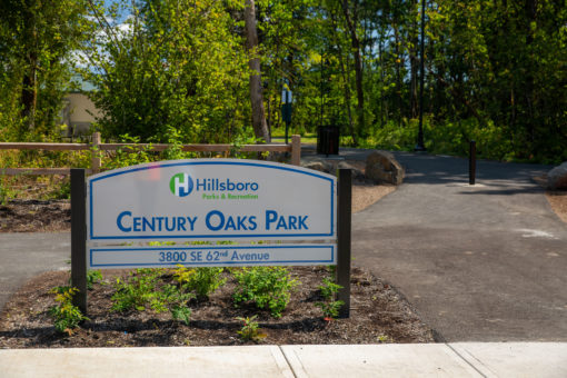 Century Oaks Park sign